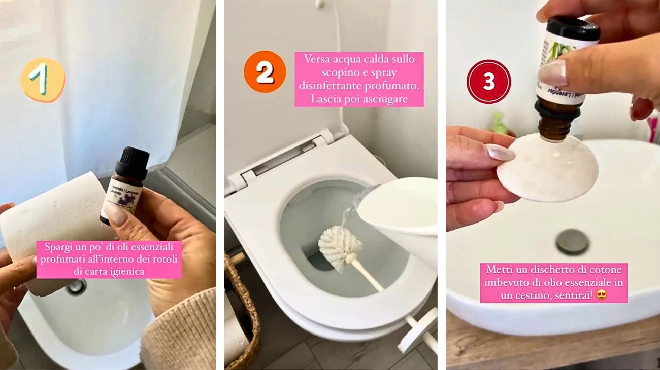 Trucchi per un bagno sempre profumato nel video TikTok di @alessandraspadina